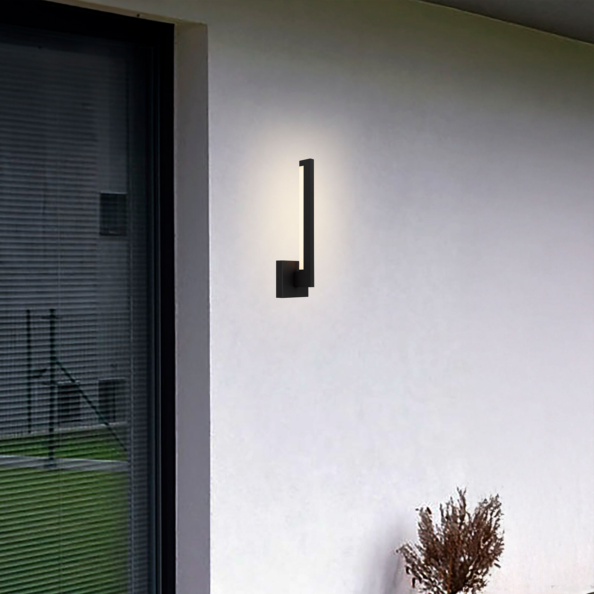 Lana LED 18 inch Sand Black Outdoor Wall Sconce